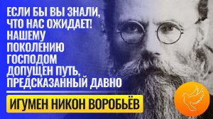 "Если бы вы только знали, что нас ожидает! Этот путь предсказан давно!" - старец Никон Воробьёв