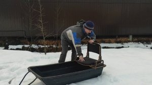 Сиденье в сани волокуши.