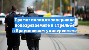 Трамп: полиция задержала подозреваемого в стрельбе в Брауновском университете