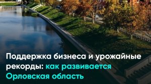 Поддержка бизнеса и урожайные рекорды: как развивается Орловская область