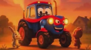 Синий трактор, новогодний трактор, супергерой трактор, ракета трактор