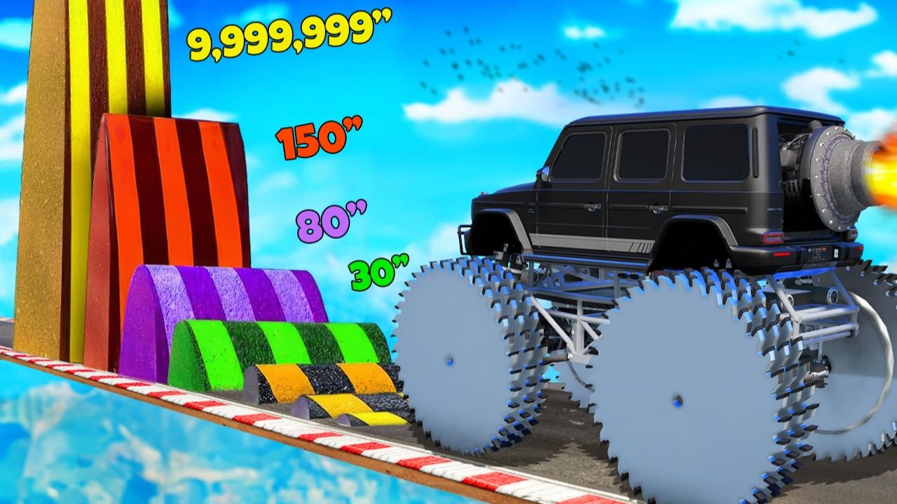 Сможет ли монстр трак проехать по лежачим полицейским в гта 5 ? - эксперимент в gta 5 смотреть онлайн