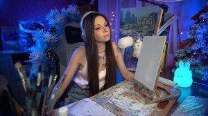 🎨КАРТИНА МАСЛОМ НА СТРИМЕ #ламповыйстрим #девушкастримит  #живопись #картина #рисование