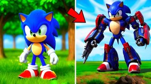 ПРЕВРАТИЛ СОНИКА В ТРАНСФОРМЕРА в ГТА 5 МОДЫ TRANSFORMERS в GTA 5 ONLINE