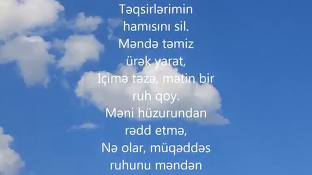 MÜQƏDDƏS KİTAB TÖVRAT  ZƏBUR  İNCİL   Zəbur 51