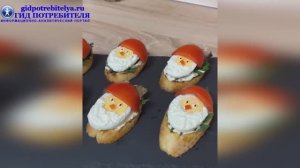 Новогодние бутерброды Деды Морозы