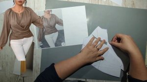 Моделирование. Блуза с драпировкой. Выкройка № 1902.