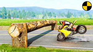 Машины vs Бревно Ловушка! - BeamNG.drive игра про машины