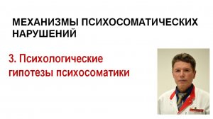 Психосоматика . Лекция 3. Психологические теории психосоматики