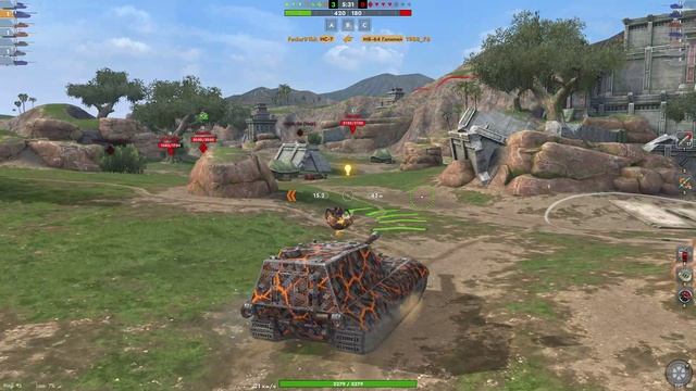 Jagdpanzer E100 в TANKS BLITZ. Уничтожает всех. #Леста #Танки #ворлдофтанкс #игра
