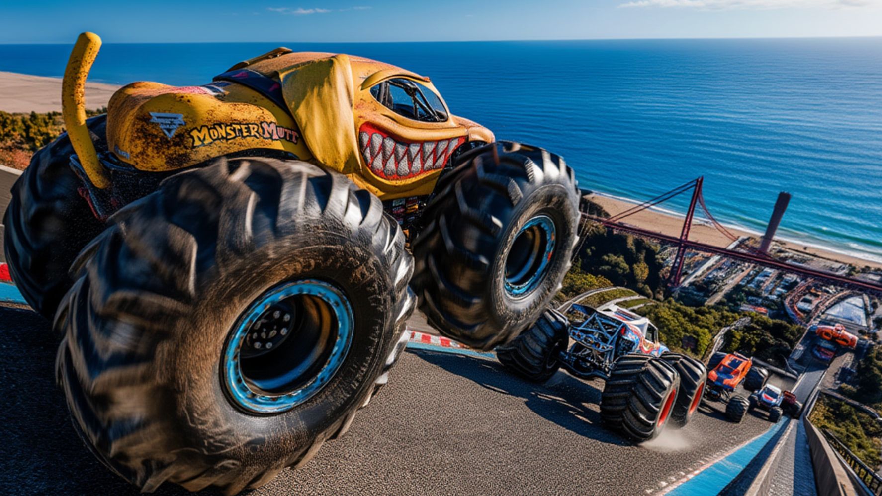 МУЛЬТИКИ ПРО МАШИНКИ Эпические прыжки и столкновения на скоростном монстр-траке Beamng Drive #55