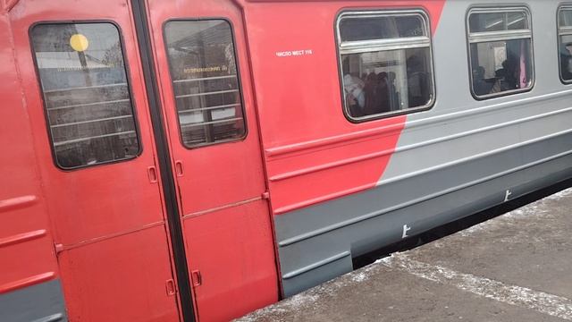 Электропоезд ЭД4М-0264 №6321 СЕРГИЕВ ПОСАД-МОСКВА ЯРОСЛАВСКАЯ ВОКЗАЛ, НА ПЛАТФОРМЕ ПУШКИНО