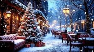 Зимний заснеженный город Волшебство Нового года Красивая музыка для новогоднего настроения