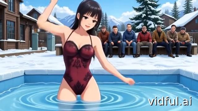 Красавица в зимней воде