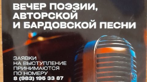 Выступление на вечере поэзии, авторской и бардовской песни
