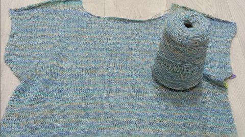 Джемпер "Голубая дымка". СП "ВЯЖЕМ-ПОВЯЖЕМ-1"//2025 отчёт N 4