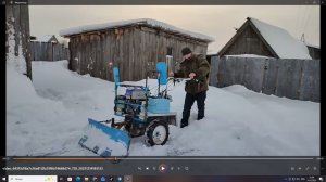 Мотоблок Нева МБ23 разгребаем проход к яме