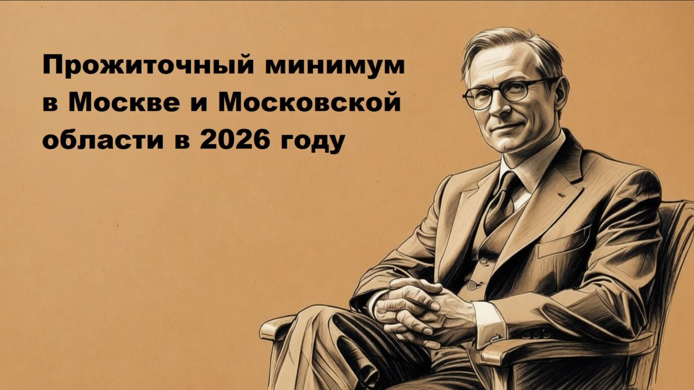 Прожиточный минимум (МРОТ) в Москве и Московской области в 2026 году