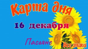 Карта дня❄16 декабря🎄☃️Пасьянс. Тайм-код в описании🦢