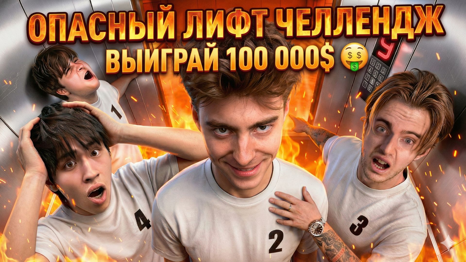 Опасный лифт челлендж. Выиграй 100 000$ 🤑