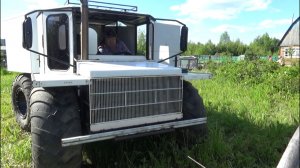 Окучиваем картофель с помощью лебёдки  вездехода