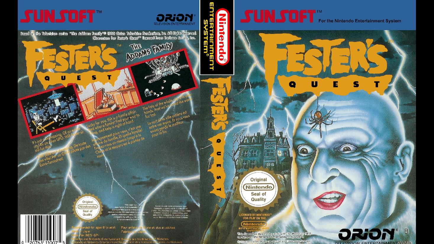 UNCLE FESTER'S QUEST. SUNSOFT. 1989. NES