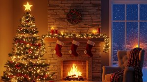 Музыка для зимних вечеров у камина — уютный новогодний фон на 1 час | Relax & Focus