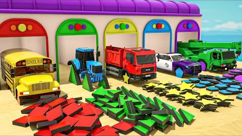 Humpty Dumpty Song - School bus tire replacement - Baby Nursery Rhymes & Kids Songs