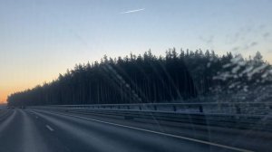 Едем с дачки домой.