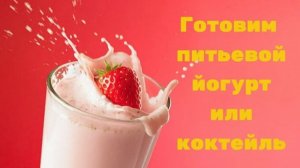 Готовим питьевой йогурт или коктейль (Архив)