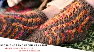 Очень быстрые носки крючком. Часть 1. Запись эфира от 12. 12. 25