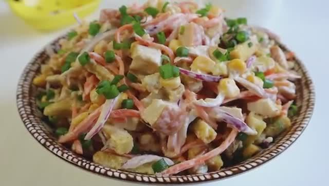 Мой ХОДОВОЙ Быстрый Салат "КАРУСЕЛЬ"/ ПЯТЬ МИНУТ и Готово!!