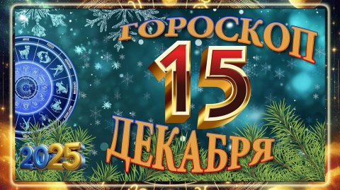 15 ДЕКАБРЯ - ГОРОСКОП 2025 ГОДА!!! Гороскоп на завтра! Гороскоп на сегодня!