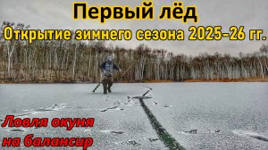 ОТКРЫТИЕ ЗИМНЕГО СЕЗОНА-ПЕРВЫЙ ЛЁД/ЛОВЛЯ ОКУНЯ НА БАЛАНСИР/РЫБАЛКА НА ПРУДУ/ОКУНЬ/РЫБАЛКА В САМАРЕ