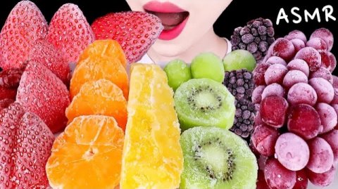 ASMR FROZEN FRUITS 얼린과일 STRAWBERRY, GRAPE, KIWI, PINEAPPLE, BLACKBERRY etc. EATING SOUNDS MUKBANG