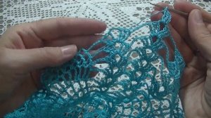 Квадратная салфетка с ананасами. Часть 2.