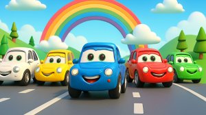 Разноцветные машинки | Песенки про Машинки | Детские песенки для детей | Детские песенки для малышей