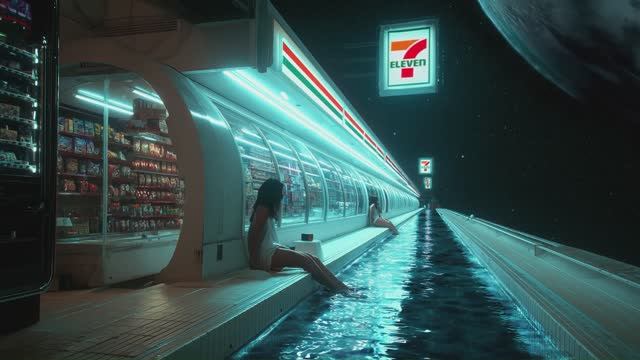 7-Eleven ⧫ Deep Space Ambient Music ⧫ Serene SciFi Shopping Soundscape