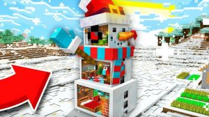 Я ПОСТРОИЛ ДОМ ВНУТРИ СНЕГОВИКА В МАЙНКРАФТ | Компот Minecraft