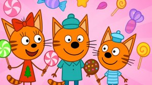 Мультфильм три кота. Объеденяем конфетки