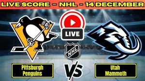 Питтсбург — Юта NHL сезон 25/26 | 14.12.2025 Прямая трансляция