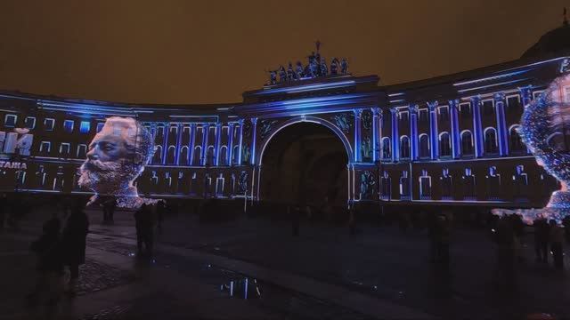 3 D шоу на Дворцовой площади СПб