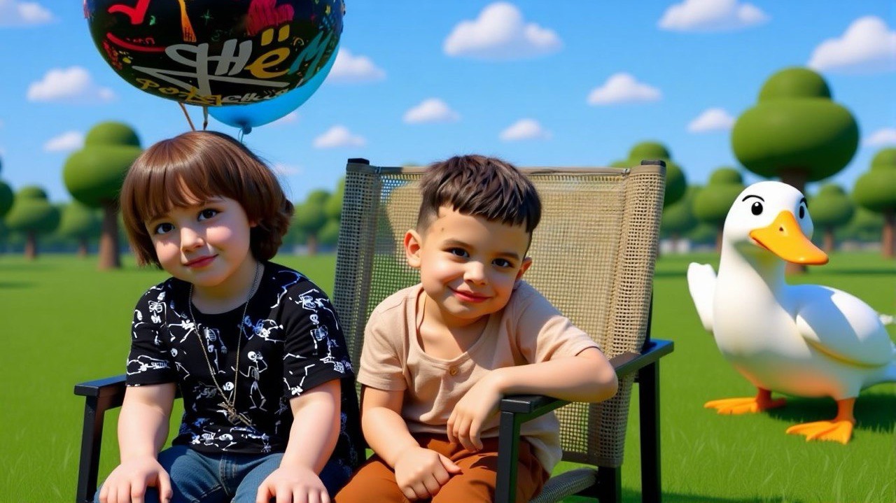 Мы с Мироном играем в гусей