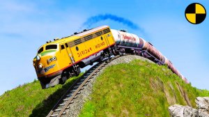 Поезда vs Крутой Склон! - BeamNG.drive игра про машины