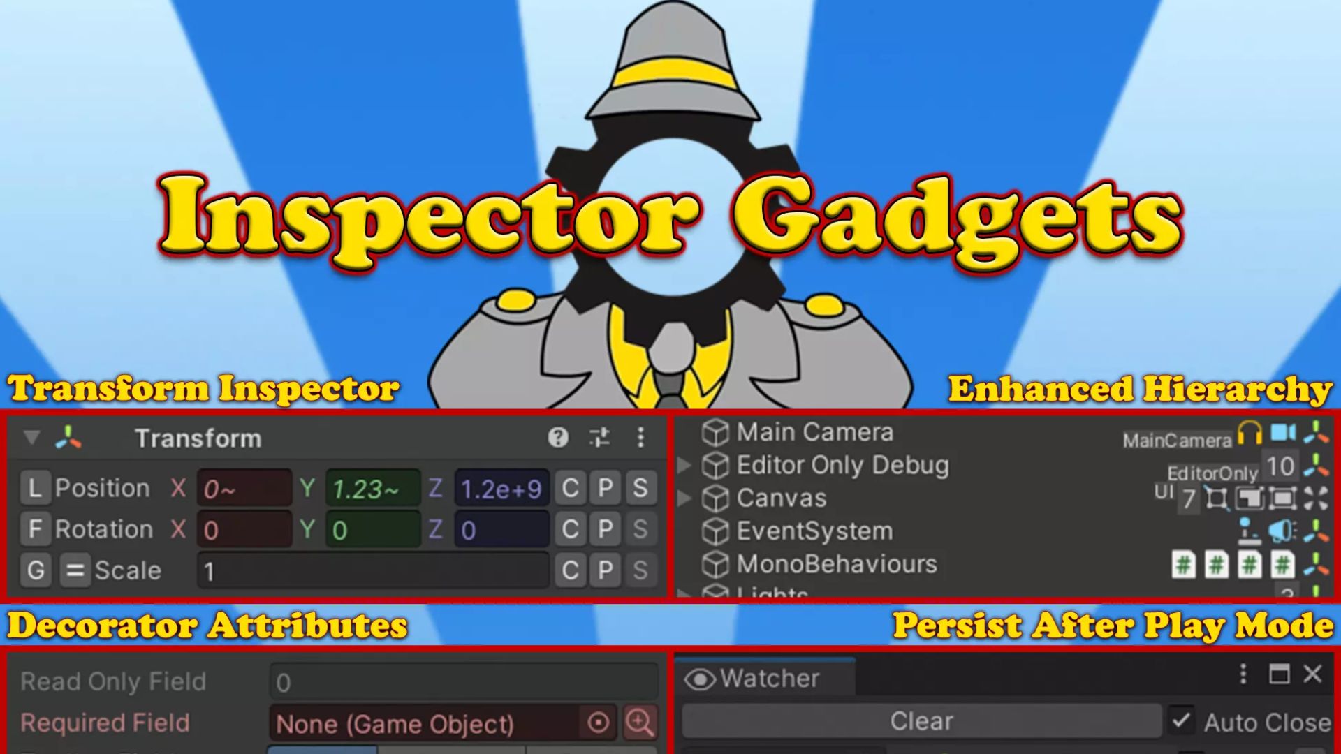 Asset Unity - Inspector Gadgets Lite
