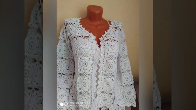 📌Рабочий процесс ,кардиган крючком мотивами 🌸Вязание на заказ.🌸