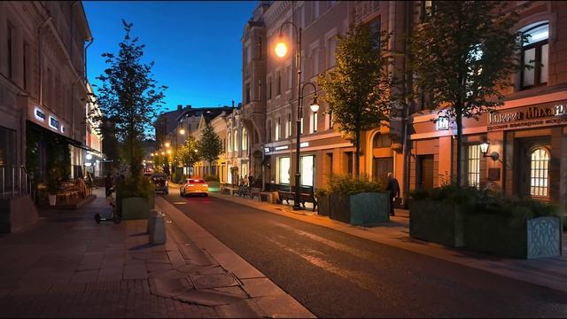 🌆Летний вечер в Москве прогулка у Большого театра по Большой Дмитровке и огням города✨ смотреть онлайн