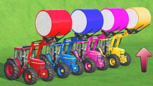 МАШИНКИ ВИДЕО ПРО МАШИНКИ УПРАВЛЯЕМ ТРАКТОРАМИ  И ГРУЗОВИКОМ ЦВЕТНЫЕ МАШИНКИ ИГРУШКИ МАШИНКИ