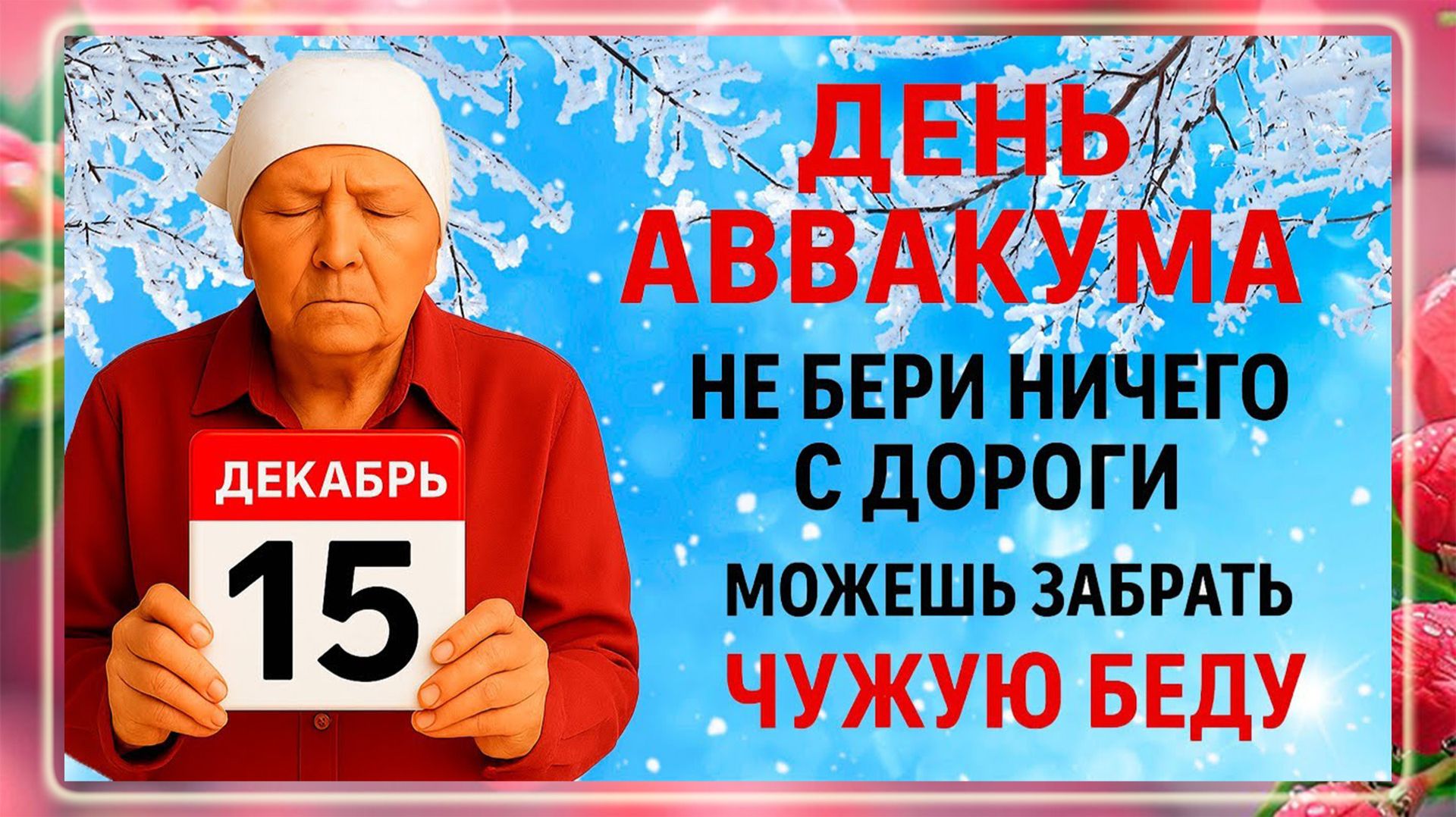 15 декабря - День Аввакума. Что нельзя делать 15 декабря? Народные Традиции и Приметы Дня.