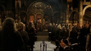 Праздник в Эдорасе. Король Теоден Арагорн Эовин